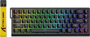  ATTACK SHARK X68 HE Rapid Trigger Mechanical Gaming Keyboard 60% Wired TKL with Adjustable Actuation,Hall Effect Magnetic Switch,8KHz Polling Rate,RGB...