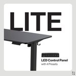  Navodesk LITE, Electric Height Adjustable Standing Desk, Electric Sit-Stand Desk with a Storage Hook for Small Backpacks or Heaphones, Ergonomic Adjustable..