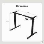  Navodesk LITE, Electric Height Adjustable Standing Desk, Electric Sit-Stand Desk with a Storage Hook for Small Backpacks or Heaphones, Ergonomic Adjustable..