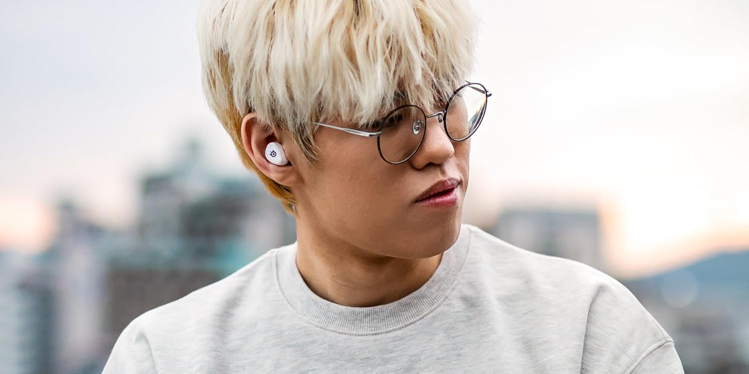 SteelSeries 61680 Wireless Gaming Earphones, Arctis GameBuds ANC Noise Cancelling for PC/PS 5/4/Switch/Smartphones, IP55 Dustproof and Waterproof, Bluetooth.