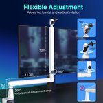  FIFINE Boom Arm Mic Stand, Low Profile Microphone Arm Stand, Podcast Mic Boom Arm with Desk Mount, Cable Channels Management, Metal Boom Arm White for...