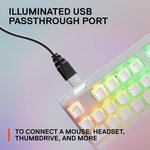  SteelSeries Apex 7 TKL Ghost - Mechanical Gaming Keyboard - OLED Smart Display - Linear & Quiet - Doubleshot PBT Pudding Keycaps - American QWERTY Layout