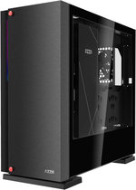 Azza Zircon 7000 ATX Full Tower Case, 2x Pre-Installed 120mm Black Fans, Up to 360mm Radiator Support, 10 Expansion Slot, Addressable RGB Light, Tempered Glass Side Window, Black | CSAZ-7000