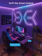 Govee x Evangelion Gaming Wall Light, RGBIC Color Support, 12 Light Sections & 8 Connectors, High-Level DIY Customization, Sci-fi-like Smart Control Features, Wi-Fi + Bluetooth Connectivity | H6063