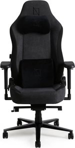 APEX Chair, Premium Ergonomic Gaming Chair with Memory Foam Pillows, Magnetic Headrest & Integrated Lumbar Support By Navodesk (SOFT FABRIC - M, CARBON BLACK)