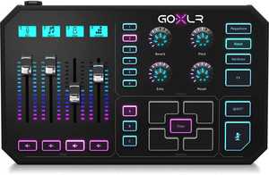  TC-Helicon Go XLR Broadcast Production Studio Mixer, 4-Channel Mixer, Studio Quality Midas Preamp, Full RGB Lighting Control, Motorized Faders, Premium Low Noise Midas Mic Preamp, Black | GOXLR