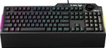 ASUS TUF K1 Membrane Gaming Keyboard for PC, Onboard Memory, Dedicated Volume Knob, Aura Sync RGB & Side Lighting, Detachable Wrist Rest, Spill-Resistant, ENG-ARB Layout, Black | 90MP01X0-BKCA00