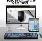 Keychron V6 Max QMK/VIA Wireless Mechanical Keyboard, Gateron Jupiter Red Key Switch, 100% Full-Size, Tri-Mode Connectivity (2.4GHz, BT, Wired), English-Arabic Layout, Black | V6M-D1-AR