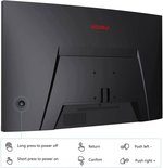 Koorui 27E6QC 27" VA QHD Curved Gaming Monitor, 144Hz Refresh Rate, 1800R Curved, 1ms Response Time, FreeSync/G-Sync Technology, 85% DCI-P3 Color Gamut, DP1.2/HDMI*2, Black | 27E6QC