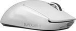 Logitech G Pro X Superlight 2.4 GHz Wireless Mouse, 40G Acceleration, 25600DPI Hero Optical Sensor, 70 Hour Battery Life, 5 Buttons, Windows / Mac Compatible, White | 910-005943 / 910-005946