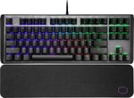 Cooler Master CK530 V2 Tenkeyless Gaming Mechanical Keyboard Blue Switch with RGB Backlighting, On-The-Fly Controls, and Aluminum Top Plate | CK-530-GKTL1