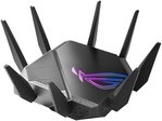 Asus ROG Rapture GT-AXE11000 Tri-Band Wi-Fi 6E Gaming Router, 11Gbps Speed, 6GHz Band, 2.5G WAN/LAN Port, Quad-Core Processor, Gray | 90IG06E0-MA1R1T