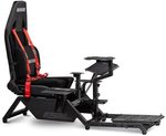 Next Level Racing Flight Simulator Cockpit, Dedicated Flight Cockpit, Compatible with Flight Electronics, Wide Range Adjustments, Keyboard & Mouse Support, Black/Red | NLR-S018