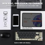  YUNZII AL71 68% Mechanical Keyboard, Full Aluminum CNC, Hot Swappable Gasket, 2.4GHz Wireless BT5.0/USB-C Wired Gaming Keyboard,NKRO Programmable RGB...