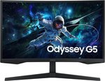 Samsung 32" Odyssey G5 G55C QHD Curved Gaming Monitor, 165Hz refresh rate and 1ms response time (MPRT), 1000R Curved Screen, AMD FreeSync, Middle East Version (New Launch) - LS32CG552EMXUE