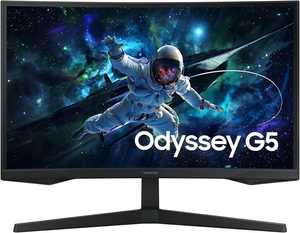 Samsung 32" Odyssey G5 G55C QHD Curved Gaming Monitor, 165Hz refresh rate and 1ms response time (MPRT), 1000R Curved Screen, AMD FreeSync, Middle East Version (New Launch) - LS32CG552EMXUE