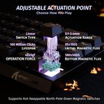  ATTACK SHARK X68 HE Rapid Trigger Mechanical Gaming Keyboard 60% Wired TKL with Adjustable Actuation,Hall Effect Magnetic Switch,8KHz Polling Rate,RGB...