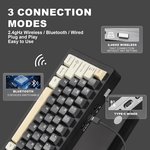  YUNZII AL71 68% Mechanical Keyboard, Full Aluminum CNC, Hot Swappable Gasket, 2.4GHz Wireless BT5.0/USB-C Wired Gaming Keyboard,NKRO Programmable RGB...