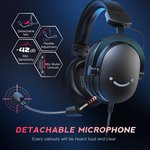  FIFINE Gaming Headset for PC, USB Headset with 7.1 Surround Sound, Detachable Microphone, Control Box, 3.5mm Headphones Jack, Gamer Over-Ear Wired Headset...