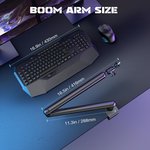  FIFINE Boom Arm Mic Stand, Low Profile Microphone Arm Stand, Podcast Mic Boom Arm with Desk Mount, Cable Channels Management, Metal Boom Arm White for...