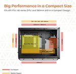 MONTECH Heritage PRO mATX, Compact Leather Gaming Chassis with Signature Handle Design, Supports RTX 50 Series GPUs, ATX PSU, and 360mm AIO, 4 Pre-Installed Fans, Headphone Hanger - Black (PRO)