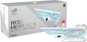  ASUS ROG Herculx Graphics Card Holder White Edition (Tool-Free Design, Included Spirit Level, Solid zinc Alloy, 72-128mm, Aura Sync)
