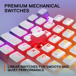  SteelSeries Apex 7 TKL Ghost - Mechanical Gaming Keyboard - OLED Smart Display - Linear & Quiet - Doubleshot PBT Pudding Keycaps - American QWERTY Layout