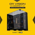 Lian Li O11 Vision Compact Black-Steel-Tempered Glass ATX Mid Tower Computer Case-Back Connect Support-O11VPX