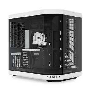 HYTE Y70 Upgraded Modern Aesthetic Dual Chamber Panoramic Tempered Glass Mid-Tower ATX Computer Gaming Case with PCIE 4.0 Riser Cable Included, White (CS-HYTE-Y70-BW)