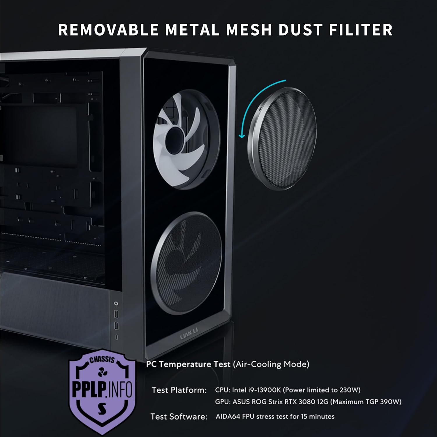  Lian Li LANCOOL 217 INF Infinity Mirror Computer Case, Mid-Tower ATX PC Case w/ 3 Pre-Installed Fans, 2x170mm ARGB Fans, 1x140mm, Front Mirror Glass Panel,.