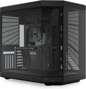  HYTE Y70 Upgraded Modern Aesthetic Dual Chamber Panoramic Tempered Glass Mid-Tower ATX Computer Gaming Case with PCIE 4.0 Riser Cable Included, Black