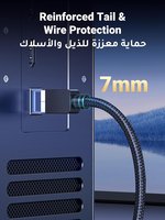 UGREEN Ethernet Cable 3M Cat 8 Gigabit Network Cable High-Speed 40Gbps 2000MHz RJ45 Internet Cable Braided Double Shielded Ethernet Cable Compatible with.
