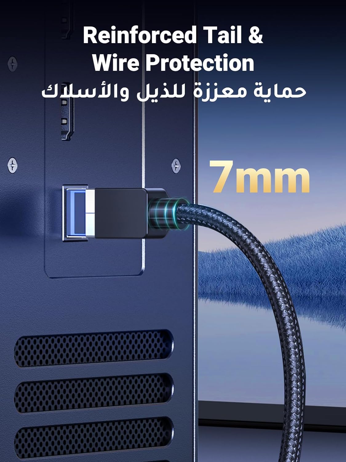 UGREEN Ethernet Cable 3M Cat 8 Gigabit Network Cable High-Speed 40Gbps 2000MHz RJ45 Internet Cable Braided Double Shielded Ethernet Cable Compatible with.