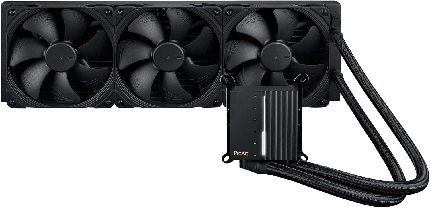 ASUS ProArt LC 420 - AiO Liquid Cooling with Illuminated System Status Meter and Three Noctua NF-A14 industrialPPC-2000 PWM 140mm Radiator Fans