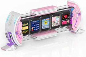 Gaming Digital Clock with Smart App-Controlled, Support Weather Forecast, Stock Market/Exchange Rate, Social Media, Pixel Art.