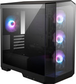 MSI MAG PANO M100R PZ Micro ATX Gaming Case, 270Â° Pano Temp Glass Panel, 4* aRGB Fans & Up to 360mm AIO, 1x 2.5"/3.5 Drive Bay, Support Back-Connect Motherboard, USB-/ USB-A, Black | 306-7G24R21-809