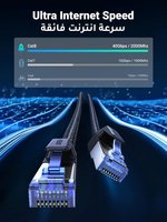  UGREEN Ethernet Cable 5M Cat 8 Gigabit Network Cable High-Speed 40Gbps 2000MHz RJ45 Internet Cable Braided Double Shielded Ethernet Cable Compatible with...