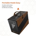 MONTECH Heritage PRO mATX, Compact Leather Gaming Chassis with Signature Handle Design, Supports RTX 50 Series GPUs, ATX PSU, and 360mm AIO, 4 Pre-Installed Fans, Headphone Hanger - Black (PRO)