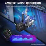  FIFINE XLR/USB Dynamic Microphone for Podcast Recording, PC Computer Gaming Streaming Mic with RGB Light, Mute Button, Headphones Jack, Desktop Stand, Vocal...