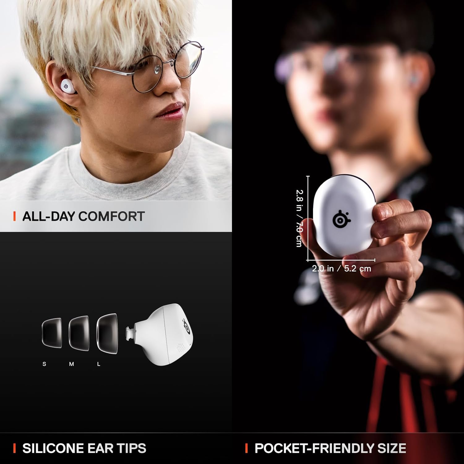  SteelSeries Arctis GameBudsâ„¢ for PlayStation - Wireless Gaming Earbuds - 2.4GHz + BT 5.3 - ANC/Transparency - IP55 Water Resistant - 40H Battery - Wireless.