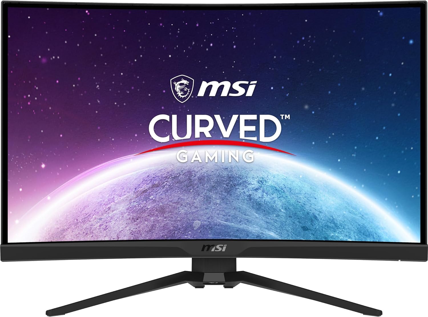 MSI MAG275CQRF QD, 27" Gaming Monitor, 2560 x 1440 (QHD) Rapid VA with Quantum Dot, 1 ms, 170Hz, FreeSync Premium, HDR Ready, 1000R, HDMI, DisplayPort