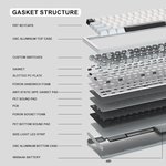  YUNZII AL71 68% Mechanical Keyboard, Full Aluminum CNC, Hot Swappable Gasket, 2.4GHz Wireless BT5.0/USB-C Wired Gaming Keyboard,NKRO Programmable RGB...