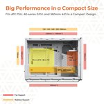 MONTECH Heritage PRO mATX, Compact Leather Gaming Chassis with Signature Handle Design, Supports RTX 50 Series GPUs, ATX PSU, and 360mm AIO, 4 Pre-Installed...