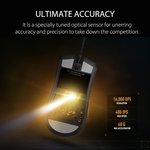  ASUS TUF Gaming M4 Air Wired Gaming Mouse, 16,000 DPI Sensor, 6 Programmable Buttons, Ultralight Air Shell, IPX6 water resistance, ASUS Antibacterial Guard