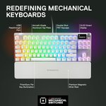  SteelSeries Apex 7 TKL Ghost - Mechanical Gaming Keyboard - OLED Smart Display - Linear & Quiet - Doubleshot PBT Pudding Keycaps - American QWERTY Layout