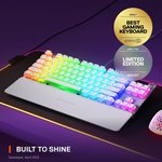  SteelSeries Apex 7 TKL Ghost - Mechanical Gaming Keyboard - OLED Smart Display - Linear & Quiet - Doubleshot PBT Pudding Keycaps - American QWERTY Layout