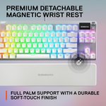  SteelSeries Apex 7 TKL Ghost - Mechanical Gaming Keyboard - OLED Smart Display - Linear & Quiet - Doubleshot PBT Pudding Keycaps - American QWERTY Layout