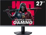  KOORUI 27 Inch Full HD Gaming Monitor 240hz, 1ms, DCI-P3 90% Color Gamut, Adaptive Sync (1920 x 1080, HDMI, DisplayPort) Black