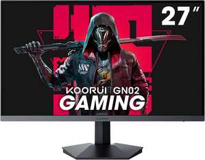  KOORUI 27 Inch Full HD Gaming Monitor 240hz, 1ms, DCI-P3 90% Color Gamut, Adaptive Sync (1920 x 1080, HDMI, DisplayPort) Black
