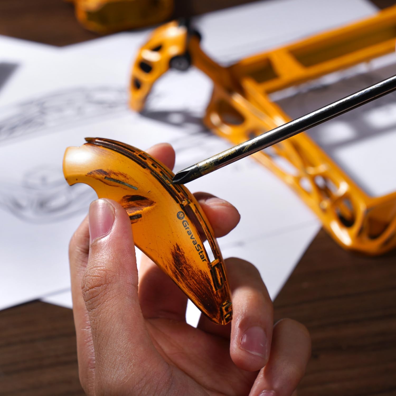  GravaStar Mercury K1 Pro Wireless Gaming Keyboard, Handcrafted Battle-Worn Mechanical Keyboard, Aluminum Alloy, 75% Layout Custom Keyboard, Designed for...